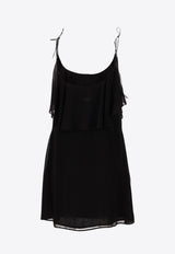 Saint Laurent Silk Mini Dress Black 820529Y3H36_1000