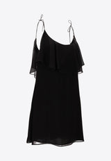 Saint Laurent Silk Mini Dress Black 820529Y3H36_1000