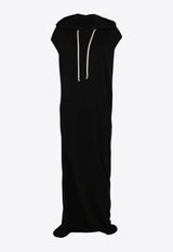 Rick Owens Edfu T Maxi Dress with Hood Black DS01E3517RN_09