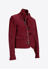 Dsquared2 Classic Zip-Up Jacket Burgundy S75BN0916D35106_309
