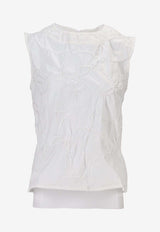 Niccolò Pasqualetti Carta Sleeveless Tank Top White NP07T003ERPO_BIANCO