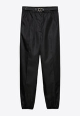 Prada Nylon Belted Track Pants Black 22H939SOOO1WQ8_F0002