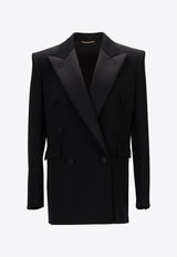 Saint Laurent Double-Breasted Wool Tuxedo Jacket Black 828008Y7E63_1000