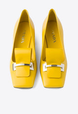 Prada 35 Brushed Leather Architectural Pumps Yellow 1I963NFD035055_F0377