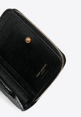 Saint Laurent Cassandre Quilted Leather Zip Wallet Black 668288BOW01_1000