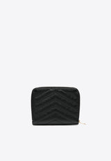 Saint Laurent Cassandre Quilted Leather Zip Wallet Black 668288BOW01_1000