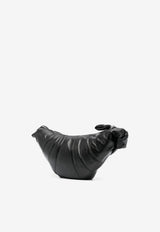 Lemaire Medium Croissant Nappa Leather Shoulder Bag Black BG0001LL095_BK999