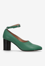 Niccolò Pasqualetti Obliqua 70 Leather Pumps Green NP07F001LEA_GREEN