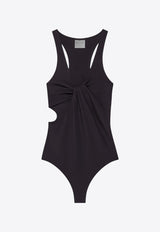 Courrèges Twist One-Piece Swimsuit Black 225JMB049PA0127_9999