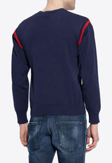 Dsquared2 Logo Print Sweatshirt Blue S71HA1359D13116_961