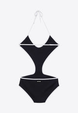 Miu Miu Cut-Out Halterneck One-Piece Swimsuit Navy MMV268SOOO14SJ_F022X