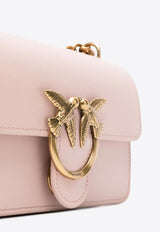 PINKO Classic Love Calf Leather Crossbody Bag Pink 100074A0F1_R30Q
