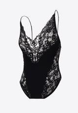 Saint Laurent Lace Bodysuit Black 813977Y3K27_1000