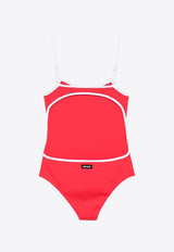 Miu Miu Cut-Out One-Piece Swimsuit Red MMV266SOOO14SJ_F0976