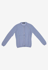 La Rose Essential Cashmere Cardigan Light Blue GDC22801_40951