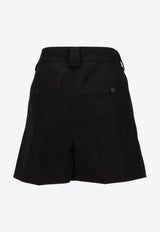 Prada Wool High-Waisted Shorts Black P220JCSOOO108N_F0002