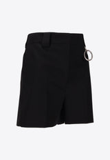 Prada Wool High-Waisted Shorts Black P220JCSOOO108N_F0002