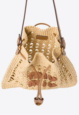 Miu Miu Mini Woven-Raffia Bucket Bag Natural 5ND0162DO1_F0A5T