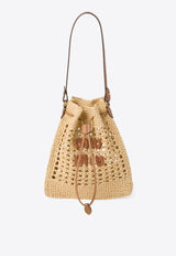 Miu Miu Mini Woven-Raffia Bucket Bag Natural 5ND0162DO1_F0A5T