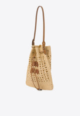 Miu Miu Mini Woven-Raffia Bucket Bag Natural 5ND0162DO1_F0A5T