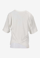 Niccolò Pasqualetti Onda Asymmetric T-shirt White NP07TS01COJE_BIANCO