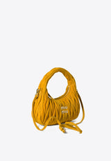 Miu Miu Wander Matelassé Suede Top Handle Bag Yellow 5BC125VOOYAB7O_F0R55