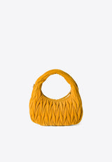 Miu Miu Wander Matelassé Suede Top Handle Bag Yellow 5BC125VOOYAB7O_F0R55