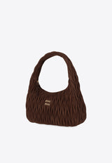 Miu Miu Wander Matelassé Suede Shoulder Bag Cocoa 5BC183VOOHAB7O_F0324