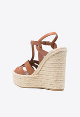 Saint Laurent Tribute 130 Wedge Sandals Brown 611924BDA00_2206