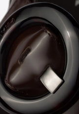 Prada Brushed Leather Slingback Flats Dark Brown 1X962NF035P39_F0038