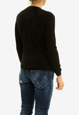 La Rose Essential Cashmere Cardigan Black GDC22801C_2000