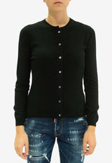 La Rose Essential Cashmere Cardigan Black GDC22801C_2000
