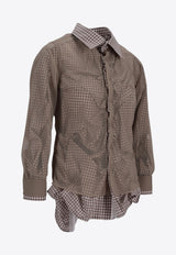 Maison Margiela Checked Layered Shirt Camel S51DT0016MTJ024_114