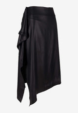 Niccolò Pasqualetti Nota Asymmetric Midi Skirt Black NP07S005SASI_NERO