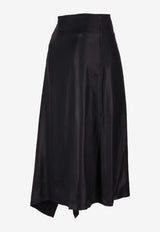 Niccolò Pasqualetti Nota Asymmetric Midi Skirt Black NP07S005SASI_NERO