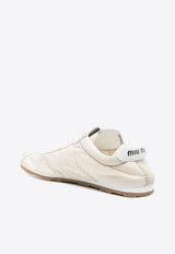 Miu Miu Plume Nappa Leather Low-Top Sneakers White 5E114EFD005D7C_F0304