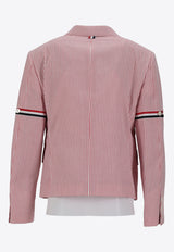 Thom Browne Single-Breasted Stripe Blazer Red FBC928O00572_600