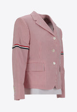 Thom Browne Single-Breasted Stripe Blazer Red FBC928O00572_600