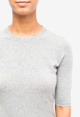 La Rose Cashmere Knit Top Gray GDC22805C_21028