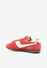 Autry Windspin Suede and Leather Low-Top Sneakers Red WSLWUB_08