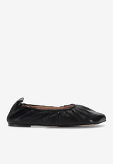 Niccolò Pasqualetti Obliqua Soft Leather Ballet Flats Black NP07F003LEA_NERO