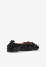 Niccolò Pasqualetti Obliqua Soft Leather Ballet Flats Black NP07F003LEA_NERO