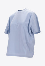 Prada Triangle Logo Oversized T-shirt Light Blue 3556BSOOO11CD_F0076