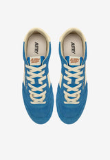 Autry Windspin Suede and Leather Low-Top Sneakers Light Blue WSLWUB_18
