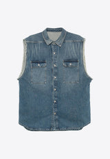 Rick Owens DRKSHDW SL Tommy Jumbo Denim Vest Denim DU01E3764DWB_06