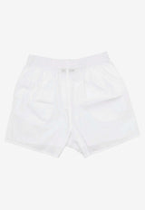 La Rose Button-Up Mini Shorts White PS002001_WHITE