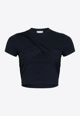 Patou Draped Cropped T-shirt Navy JE1619972_699N