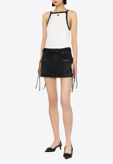 Courrèges Logo Embroidered Tank Top White 124JDE067JS0070_0098