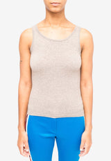 La Rose Canotta Cashmere Tank Top Gray GDC22806C_20629