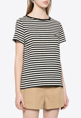 Moncler Striped Logo T-shirt Monochrome K10938C0004989AZC_F09